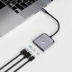 USB-Хаб Wiwu Wi-HB002 Traveling 3в1 Type-C to HDMI+USB 3.0+PD Grey